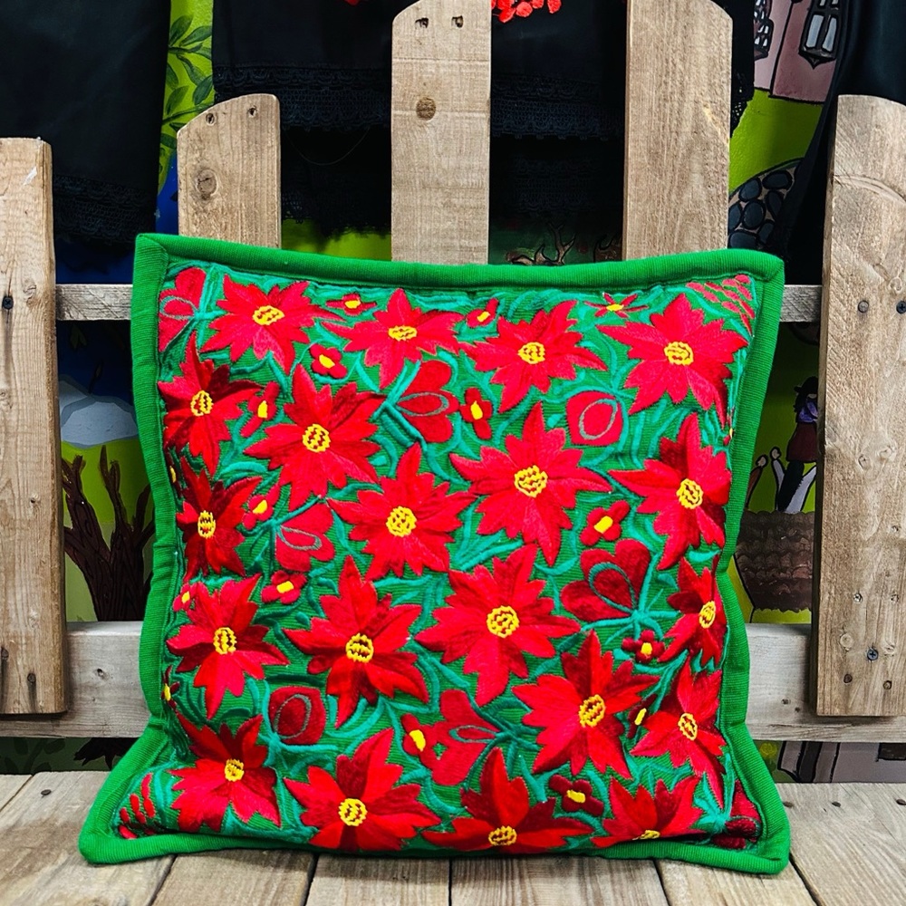Mexican Floral Embroidered Pillow Covers